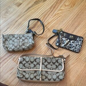 Coach Brown and Leopard Print Bags